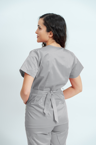 Bluză medicală Core Wrap Dama - Pale Grey
