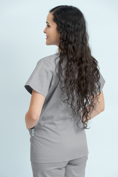 Bluză medicală Core Snap Dama - Pale Grey