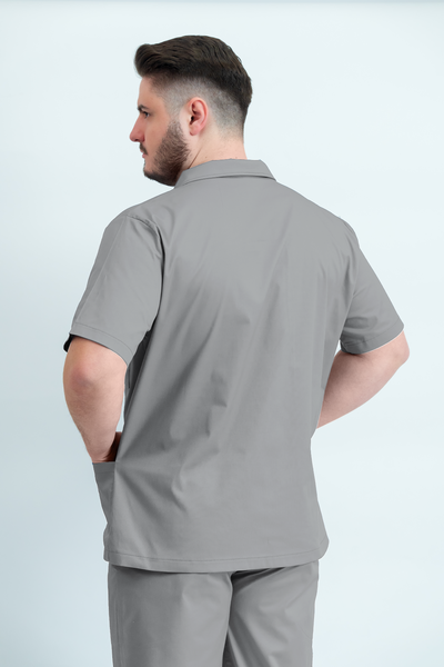 Bluză medicală Core Rever Barbat - Pale Grey