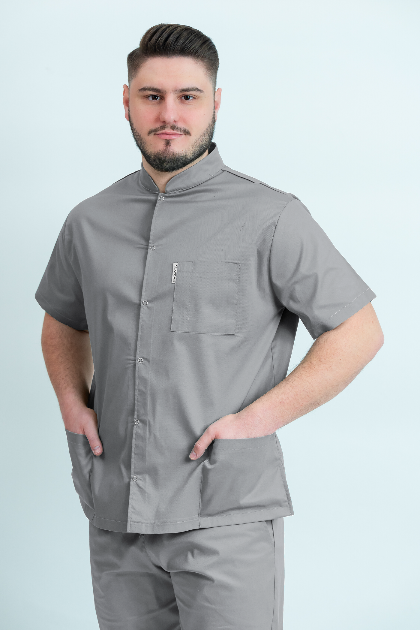 Costum medical Core Snap Barbat - Pale Grey