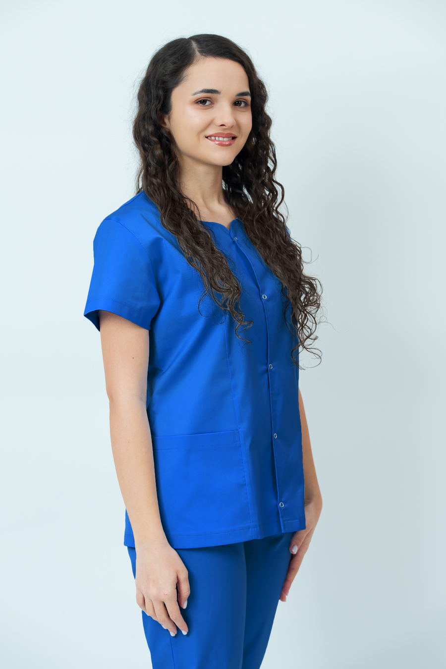Bluză medicală Core Snap Dama - Royal Blue