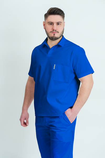 Costum medical Core Polo Barbat - Royal Blue