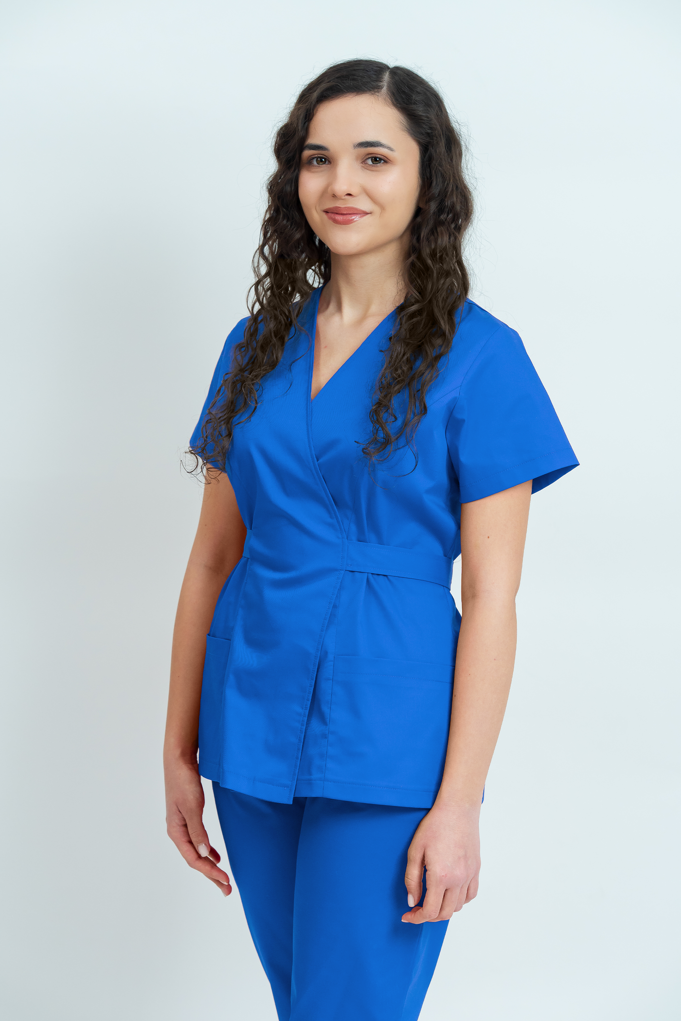 Bluză medicală Core Wrap Dama - Royal Blue