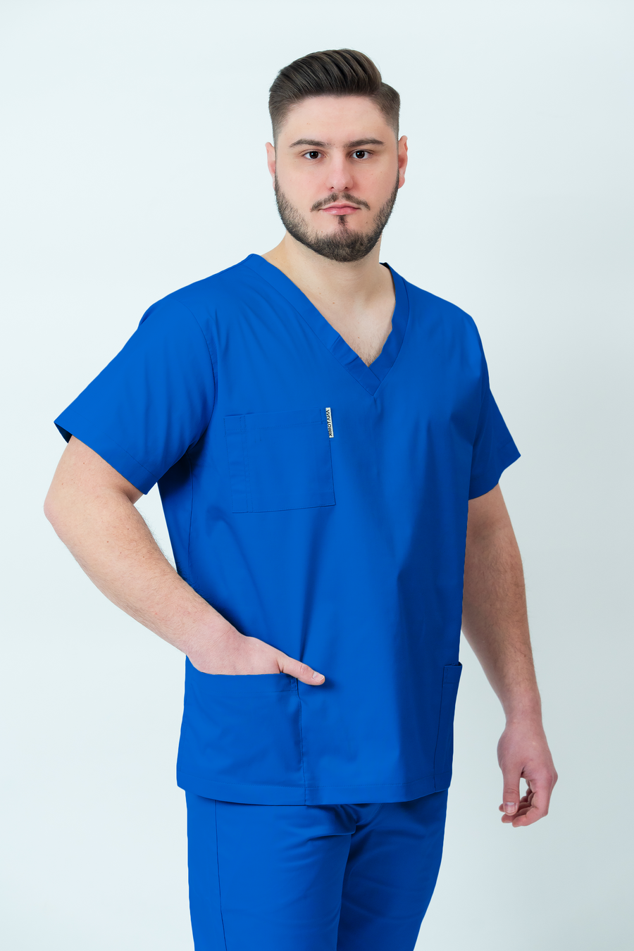 Bluză medicală Core Utility Barbat - Royal Blue
