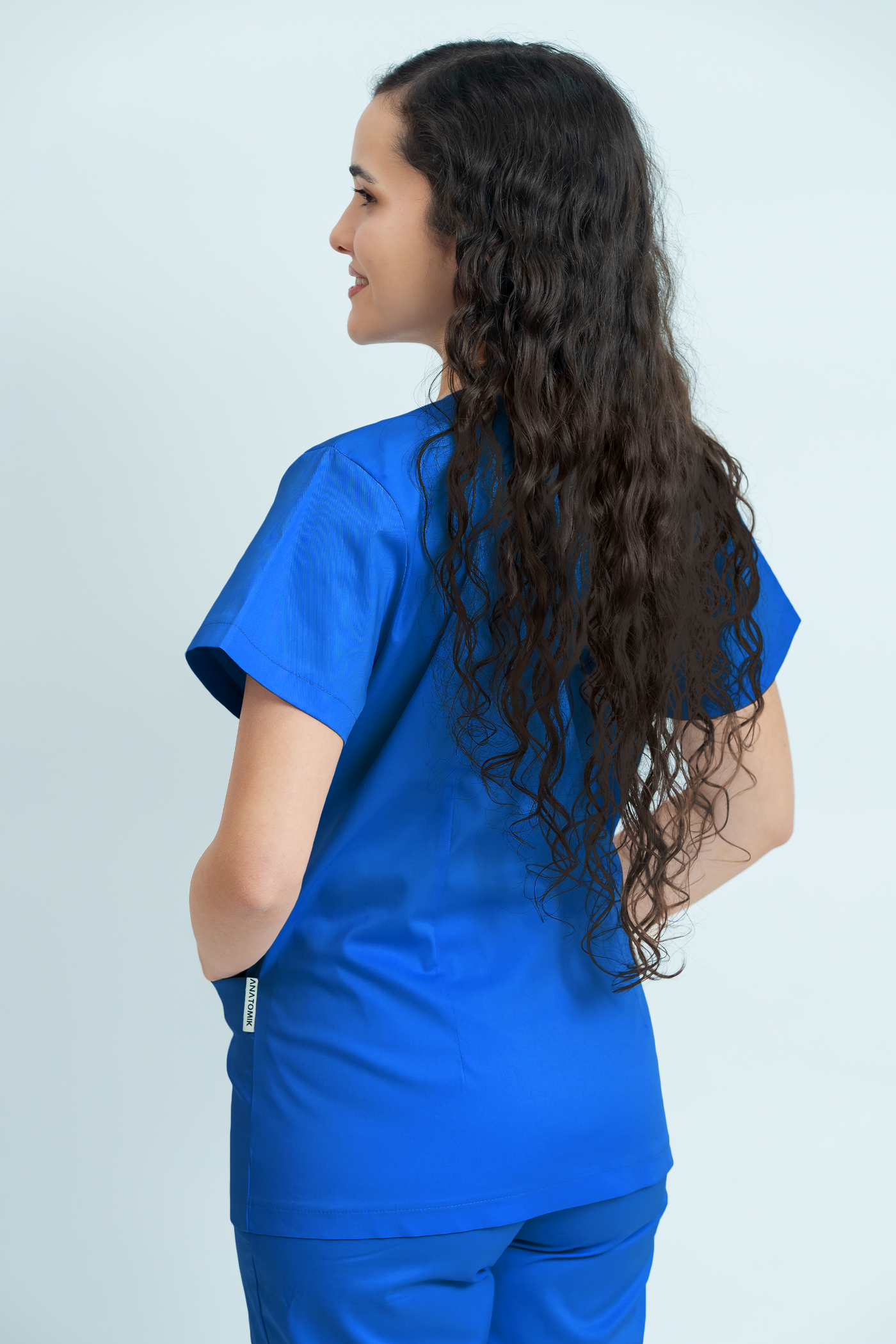 Bluză medicală Core Snap Dama - Royal Blue