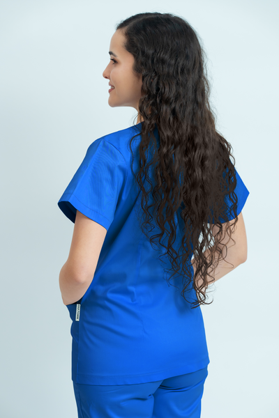 Bluză medicală Core Snap Dama - Royal Blue