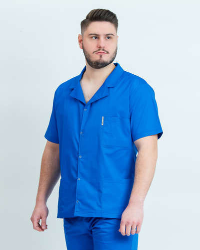 Bluză medicală Core Rever Barbat - Royal Blue