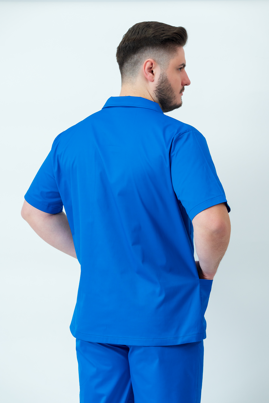 Bluză medicală Core Rever Barbat - Royal Blue
