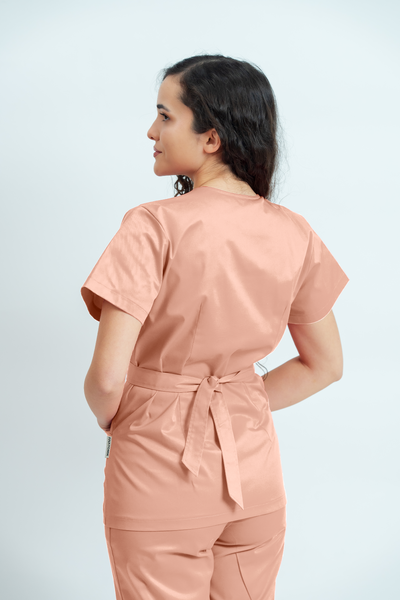 Bluză medicală Core Wrap Dama - Salmon
