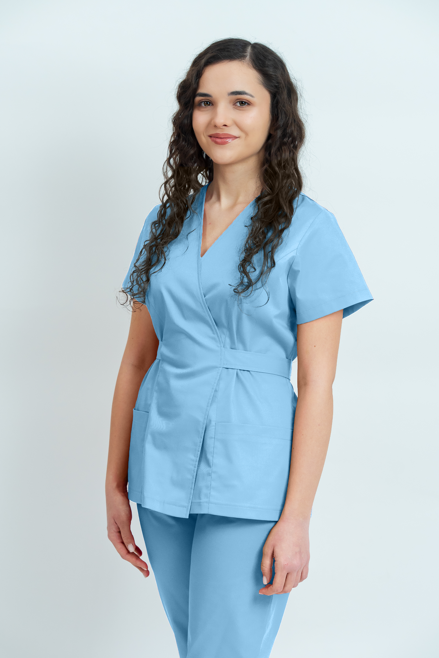 Bluză medicală Core Wrap Dama - Sky