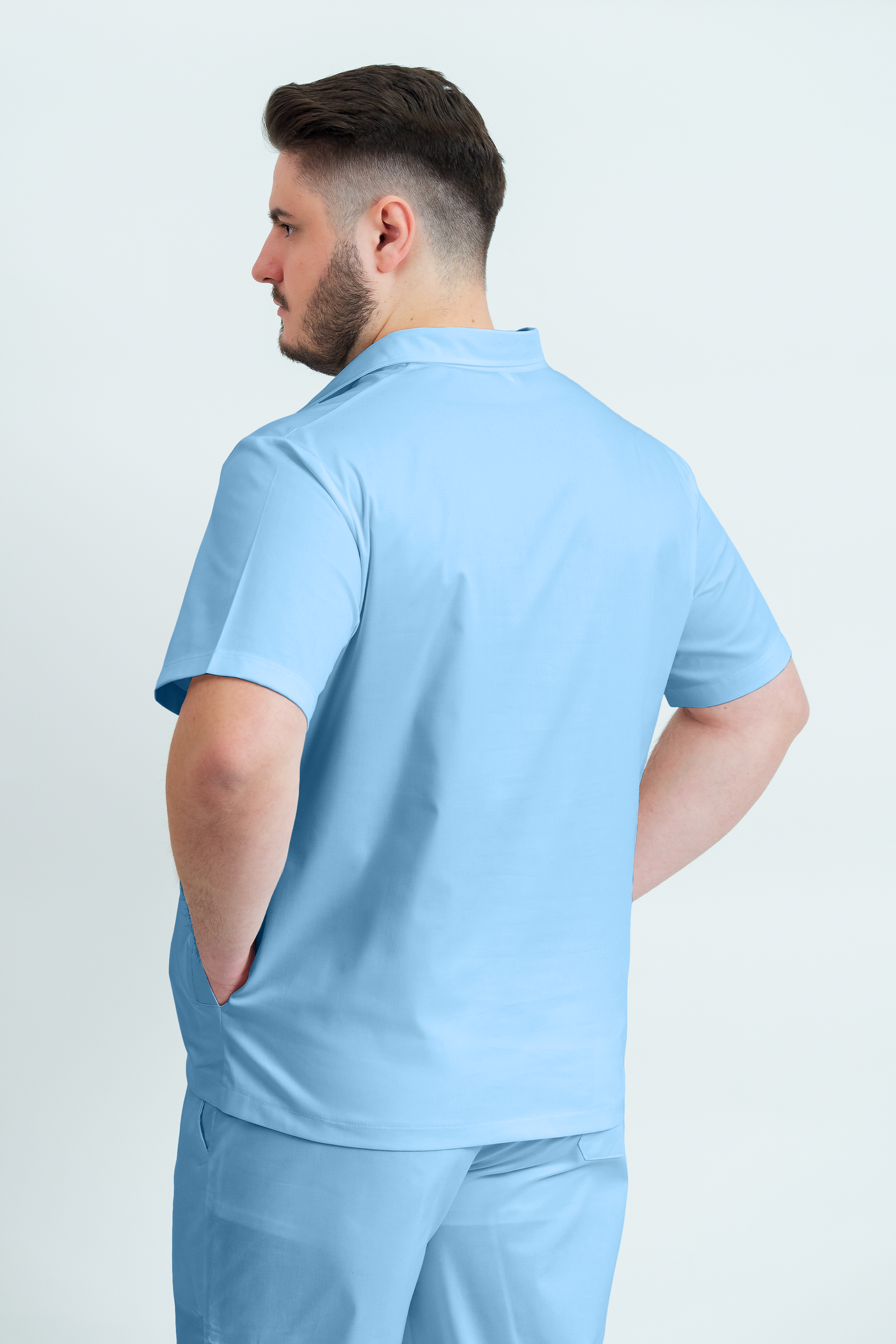 Bluză medicală Core Polo Barbat - Sky