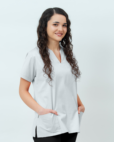 Bluză medicală Core Minimal Dama - White