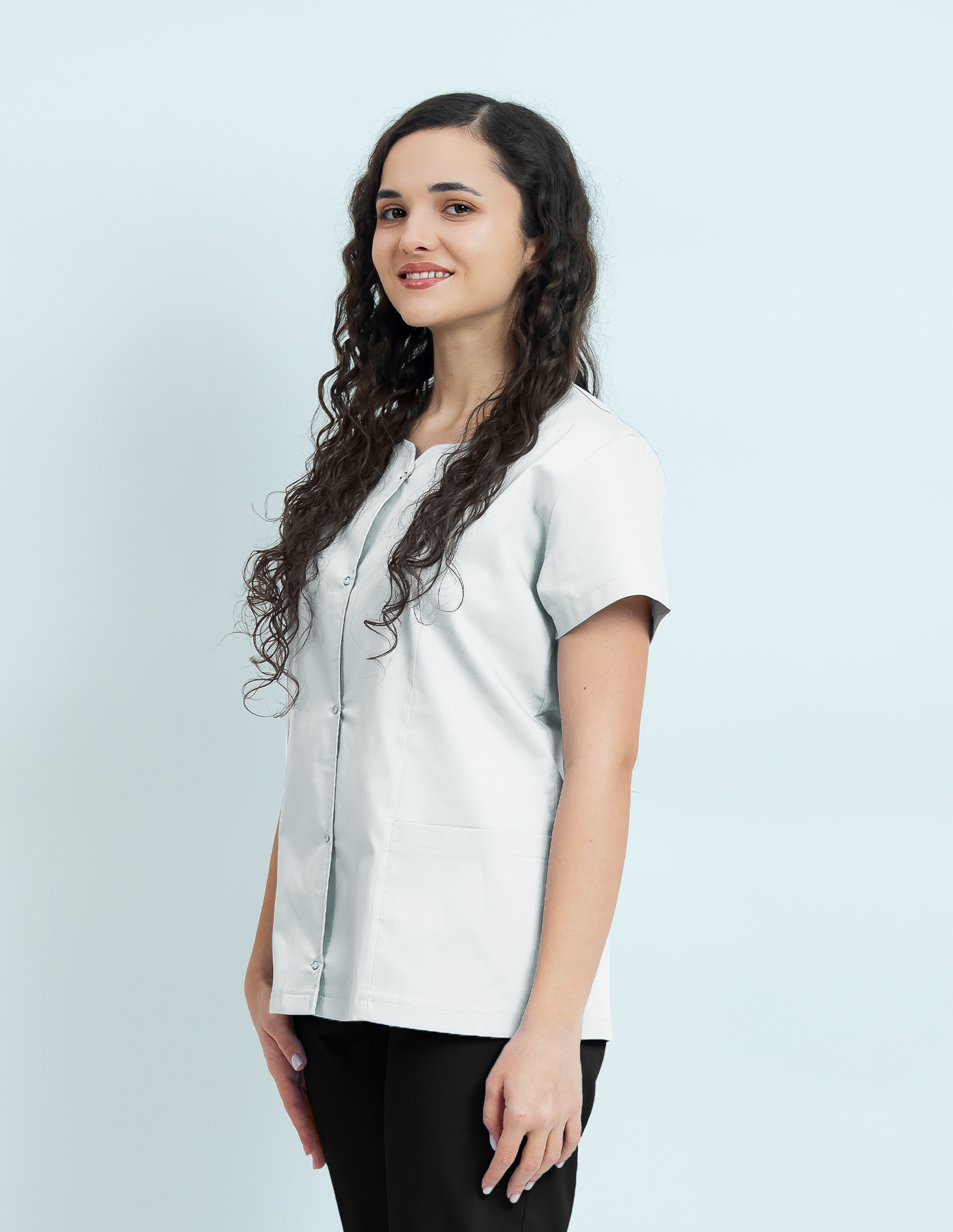 Bluză medicală Core Snap Dama - White