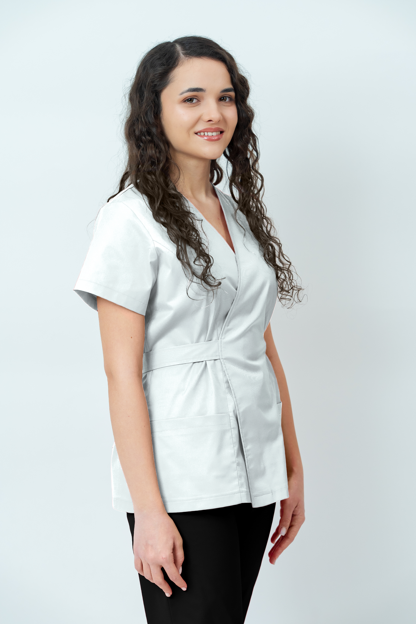 Bluză medicală Core Wrap Dama - White