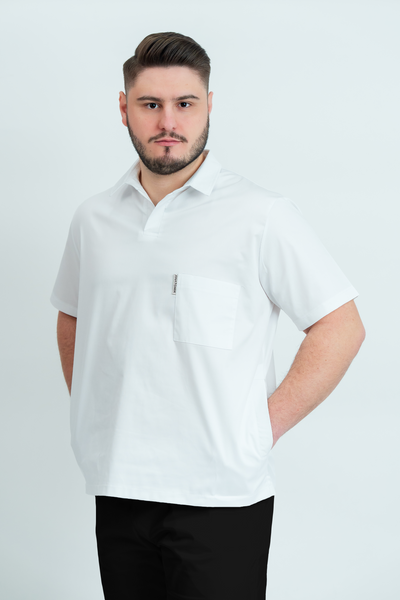 Bluză medicală Core Polo Barbat - White