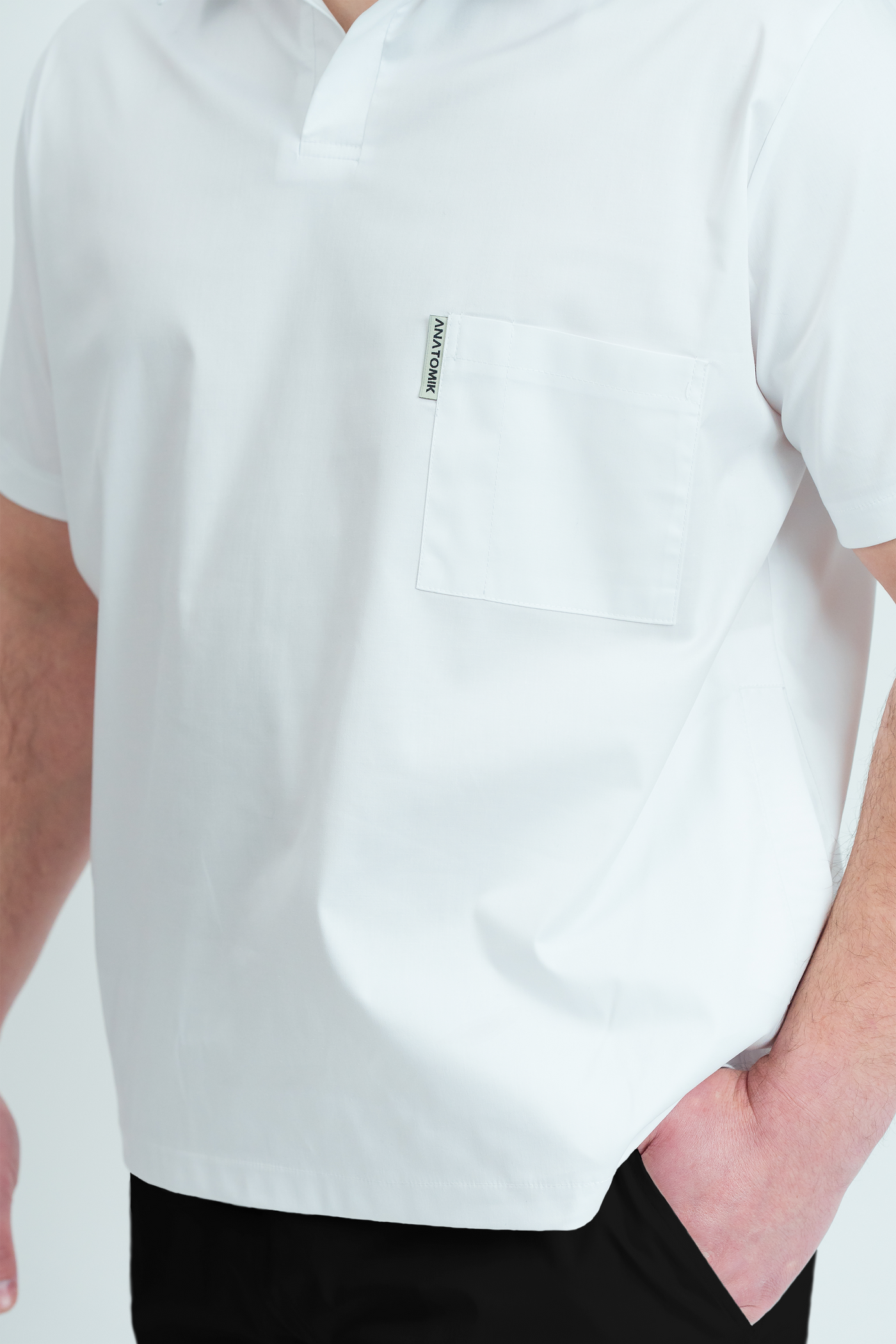 Bluză medicală Core Polo Barbat - White