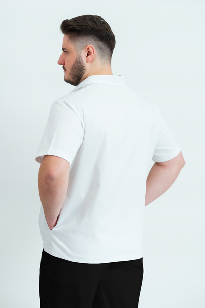 Costum medical Core Polo Barbat - White