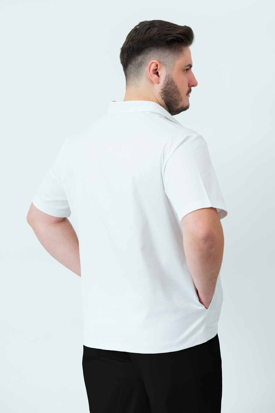 Bluză medicală Core Polo Barbat - White