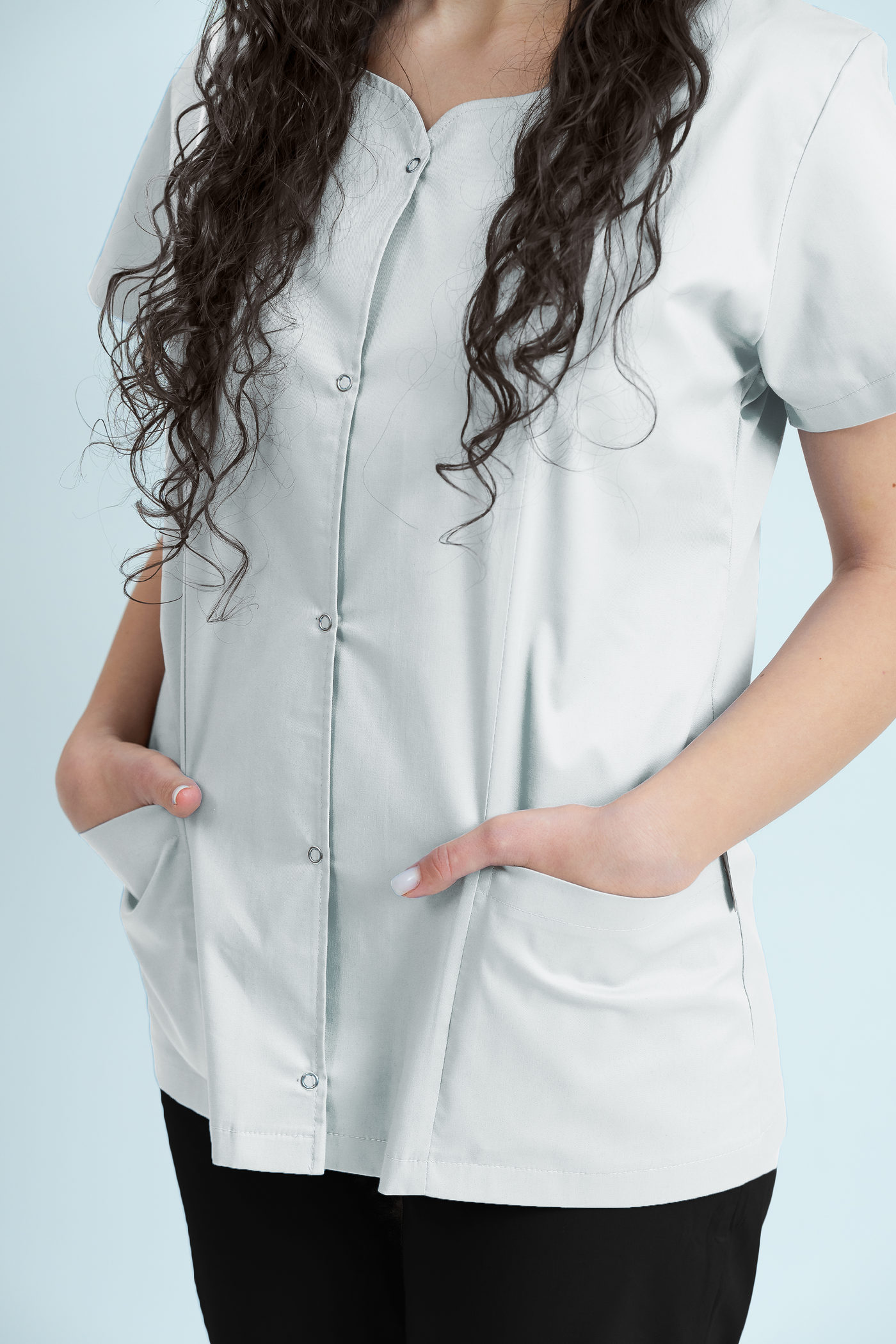 Bluză medicală Core Snap Dama - White