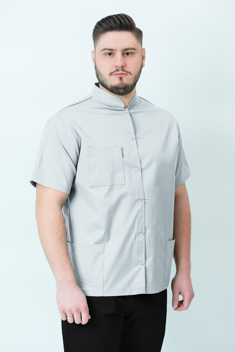 Bluză medicală Core Snap Barbat - White